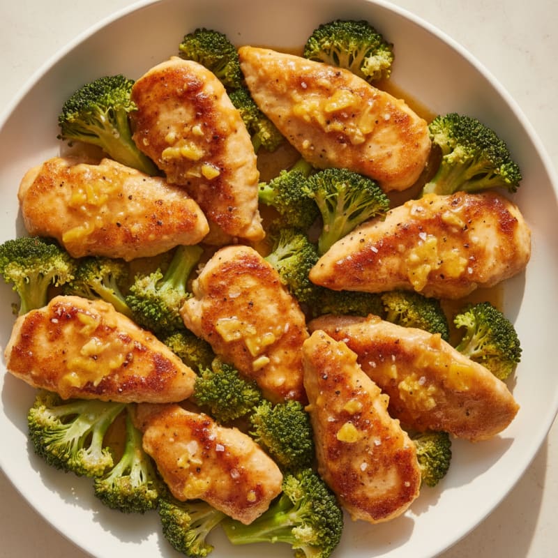 Orange Glazed Chicken and Broccoli