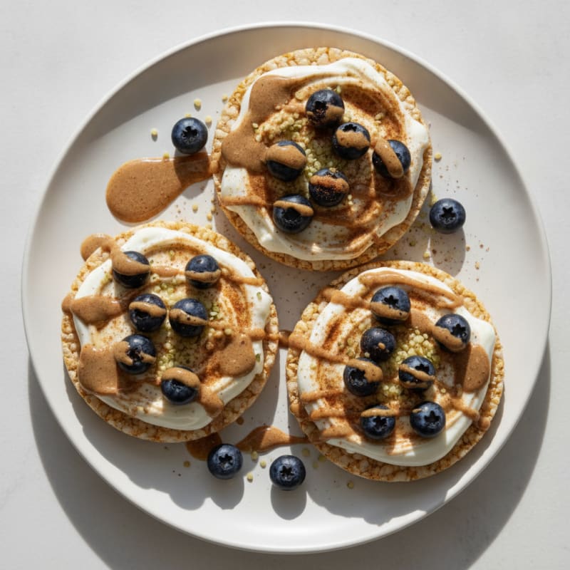 Nut Butter Yogurt Rice Cakes