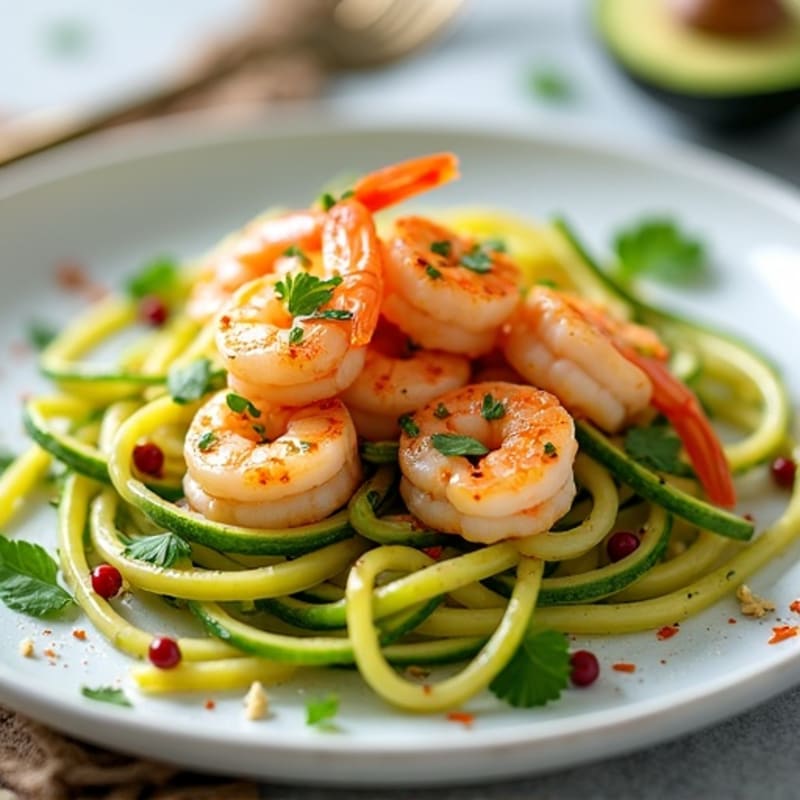 Citrus-Garlic Shrimp with Zucchini Noodles