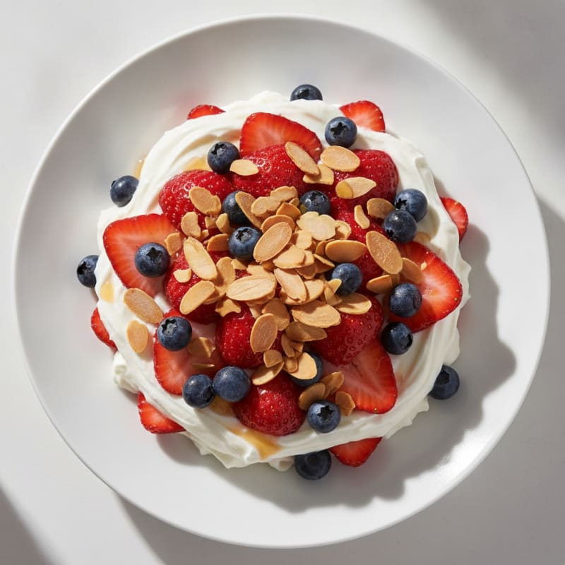 Greek Yogurt Protein Parfait with Berries and Almonds