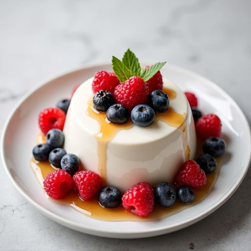 Creamy Greek Yogurt with Protein Powder and Mixed Berries