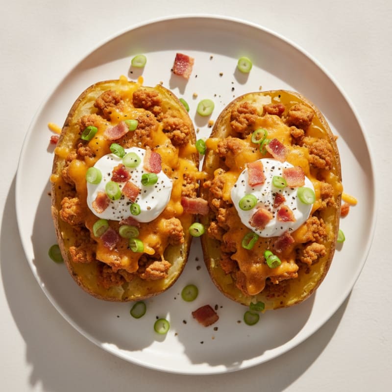 Bacon Cheddar Stuffed Potatoes