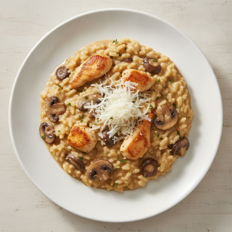Creamy Mushroom Risotto with Parmesan