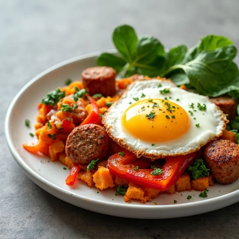 Crispy Sweet Potato and Egg Hash