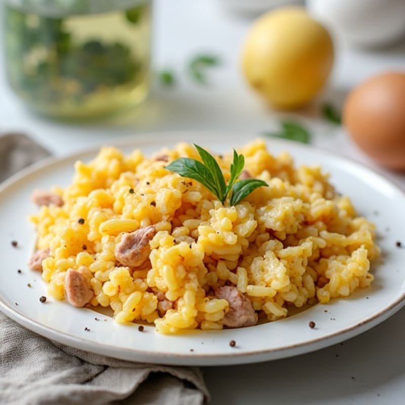 Egg White Scramble with Lean Turkey and Brown Rice