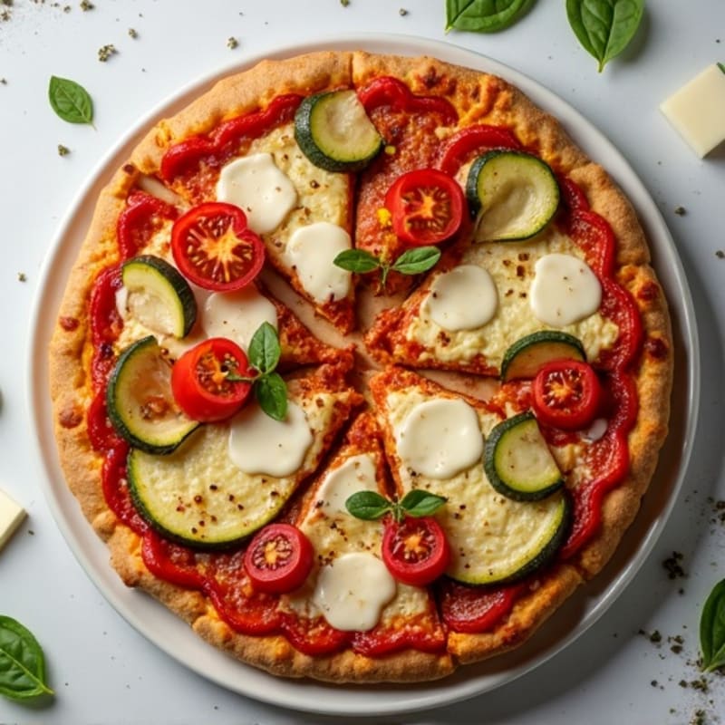 Whole Wheat Chicken and Roasted Vegetable Pizza