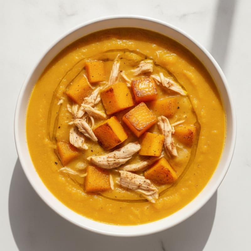 Roasted Butternut Squash and Apple Soup