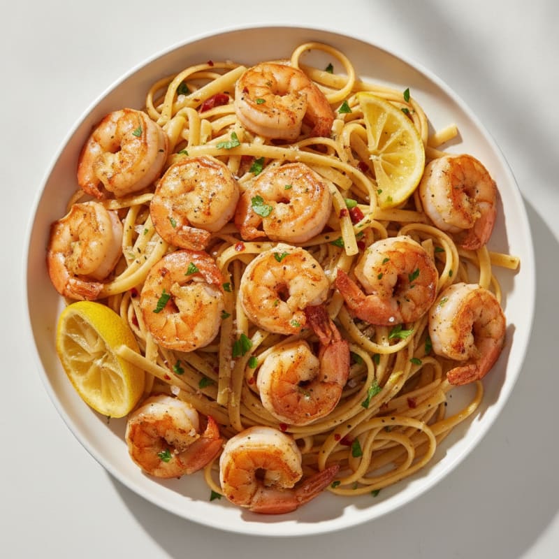 Garlic Shrimp Scampi with Linguine