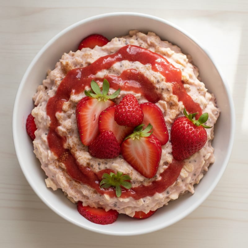 Strawberry Shortcake Overnight Oats
