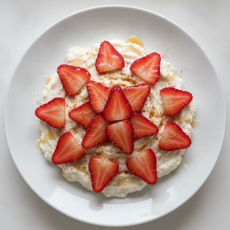 Cream of Rice with Berries and Cottage Cheese