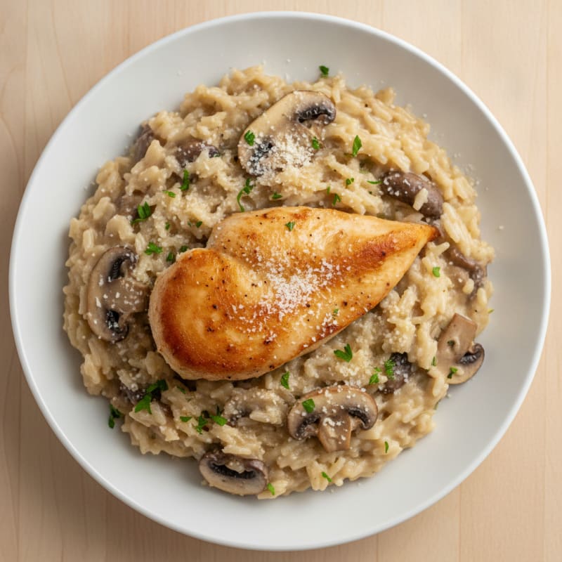 Creamy Parmesan Mushroom Risotto