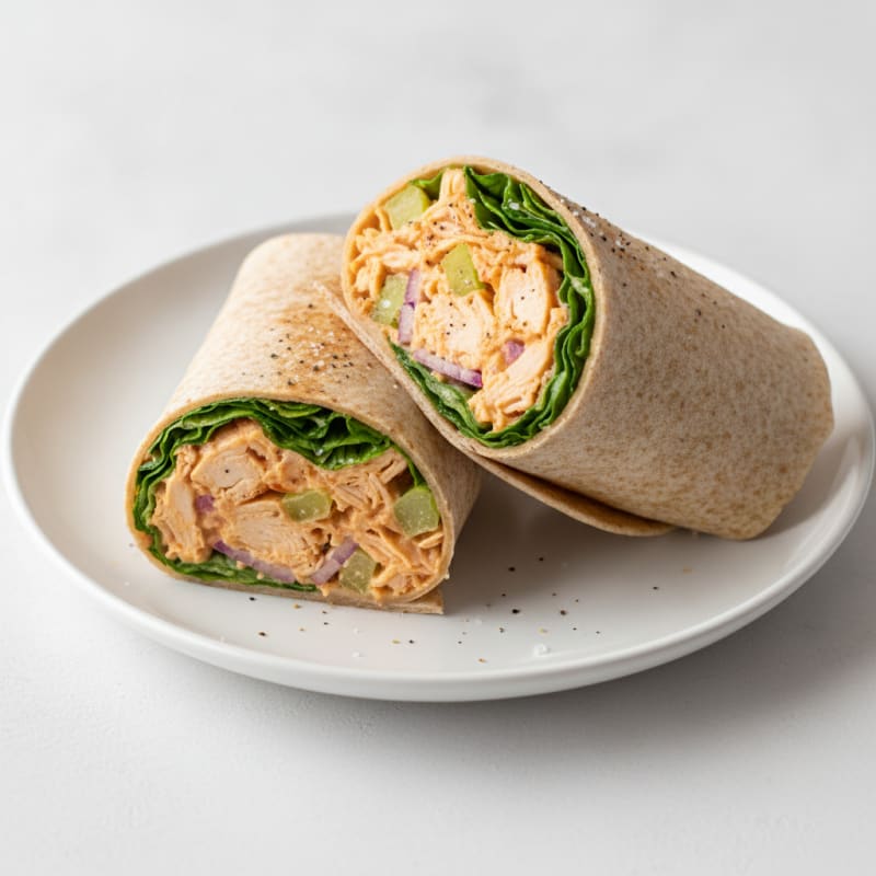 Buffalo Ranch Chicken Salad Wraps