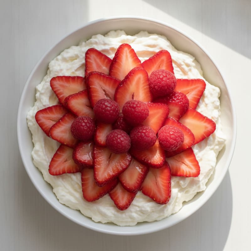Silky Vanilla Protein Pudding Bowl with Fresh Berries