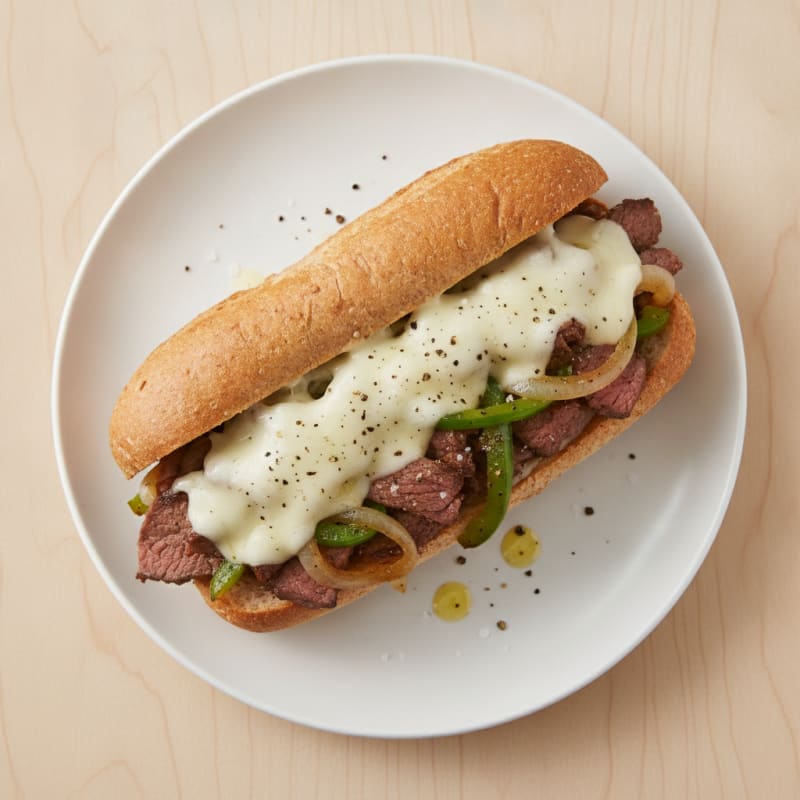Classic Philly Cheesesteak Sandwich