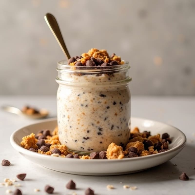 High-Protein Cookie Dough Overnight Oats