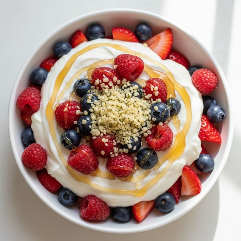 Creamy Greek Yogurt Protein Parfait with Mixed Berries