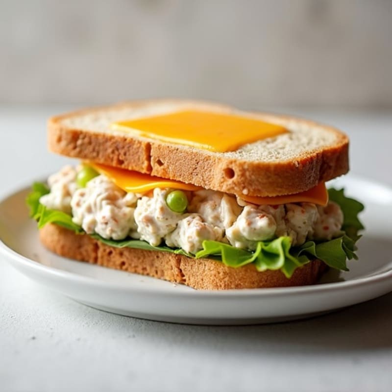Creamy Tuna Salad Melt with Crispy Whole Wheat Bread