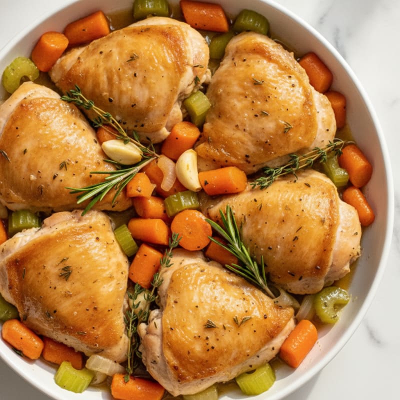 Slow Cooker Herb Chicken Thighs