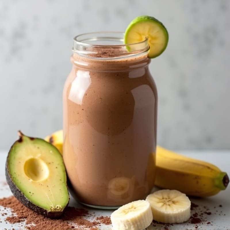 Creamy Chocolate Avocado Protein Smoothie