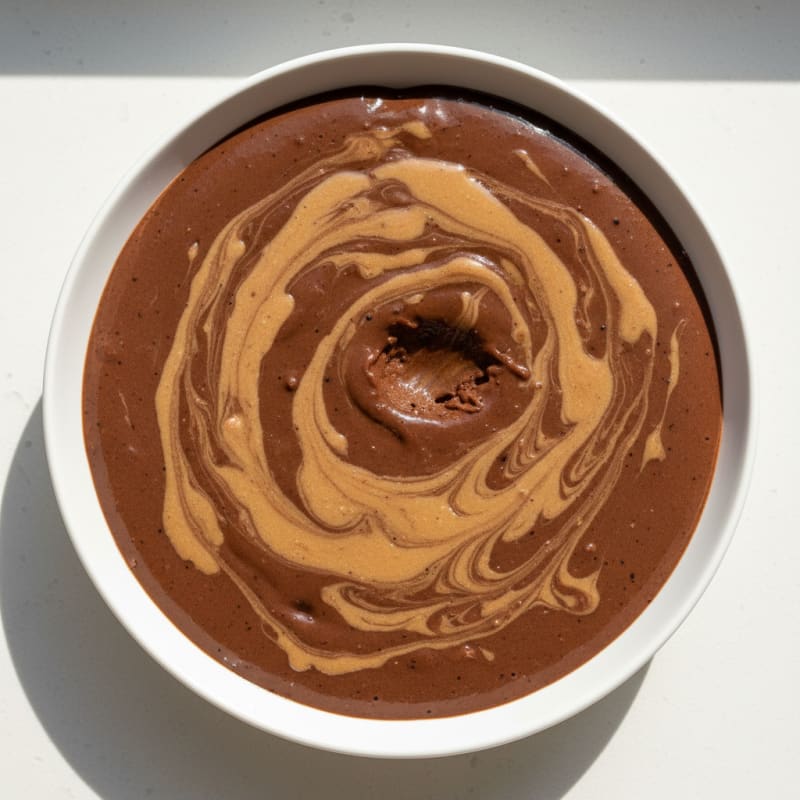 Silky Chocolate Protein Pudding with Almond Butter Swirl