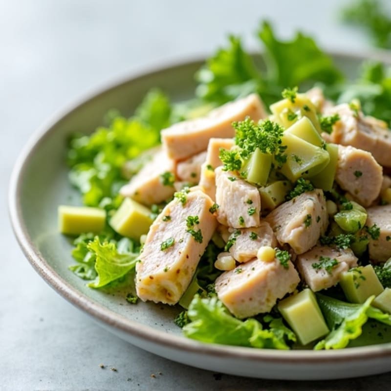 Flaked Tuna Salad with Fresh Herbs and Crispy Celery