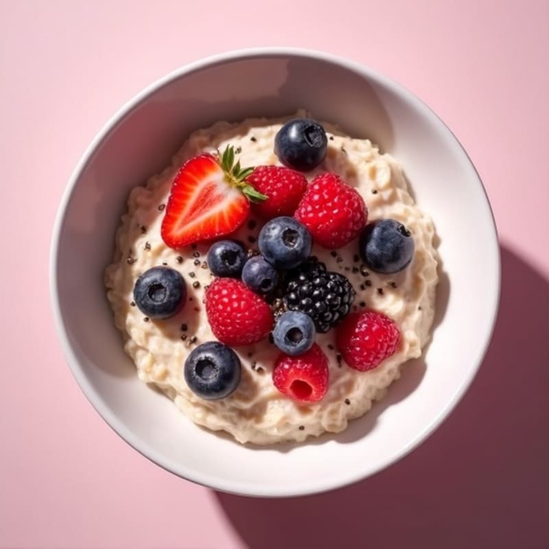 Creamy Berry Protein Oats