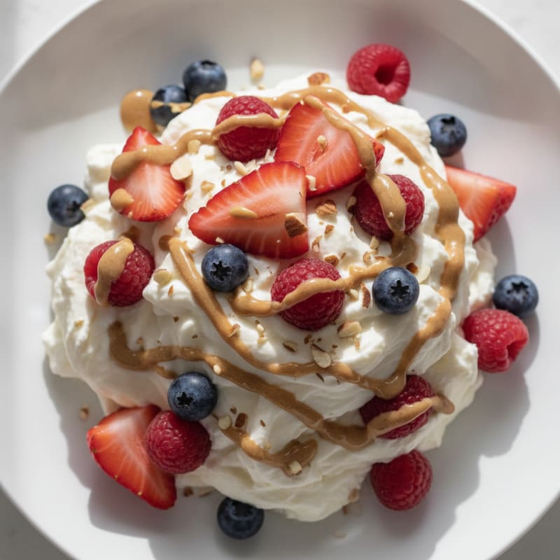 Silky Greek Yogurt Protein Mousse with Fresh Berries