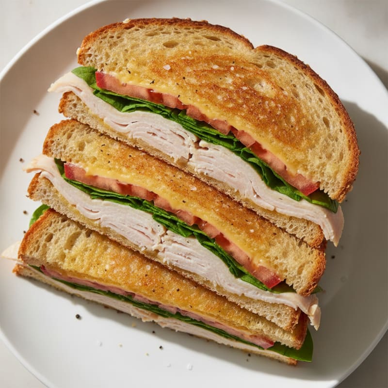 Gourmet Triple-Decker Grilled Cheese