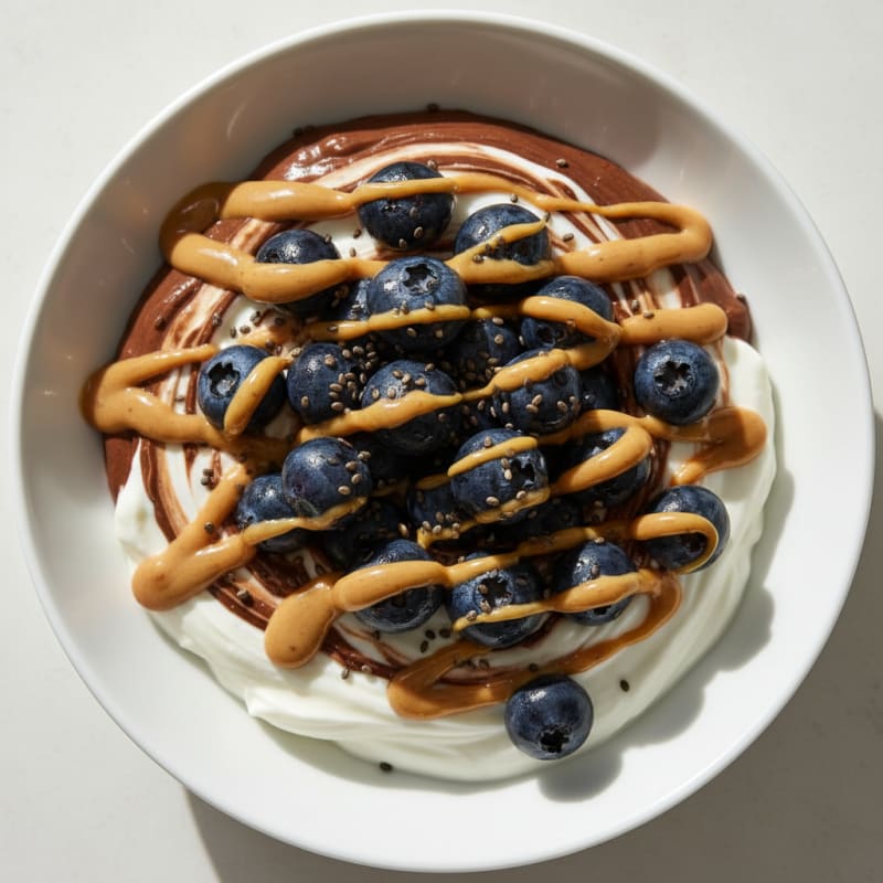 High-Protein Peanut Butter Chocolate Yogurt Bowl