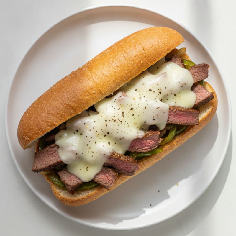 Classic Philly Cheesesteak Sandwich