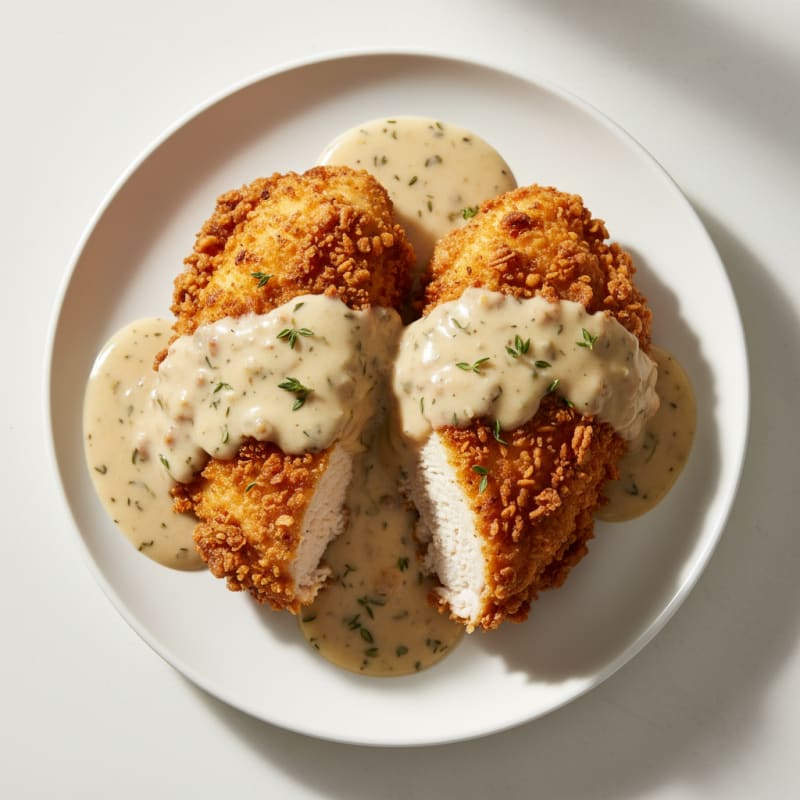 Buttermilk Fried Chicken with Creamy Gravy