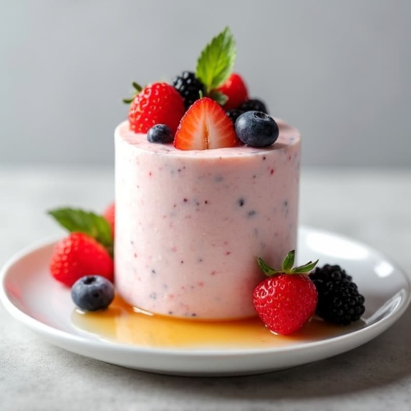 Silky Cottage Cheese Protein Mousse with Fresh Berries