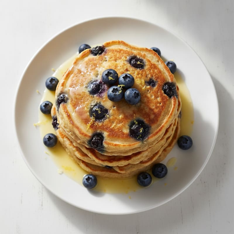 Blueberry Ricotta Pancakes with Lemon Zest