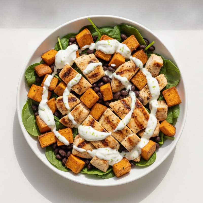 Roasted Sweet Potato and Black Bean Bowl