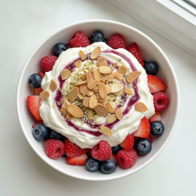 Creamy Greek Yogurt Protein Parfait with Mixed Berries