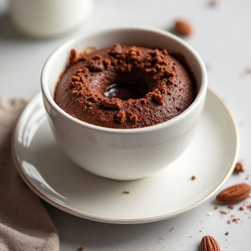 Healthy Fluffy Chocolate Protein Mug Cake