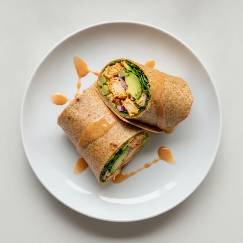 Buffalo Ranch Chicken Salad Wrap