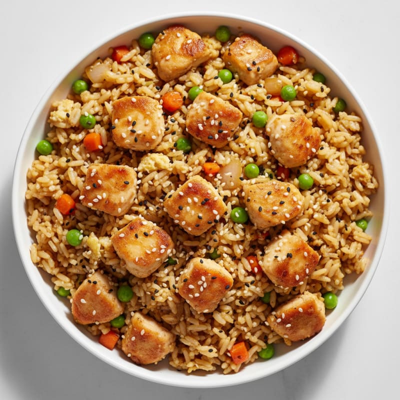 Crispy Sesame Chicken Fried Rice