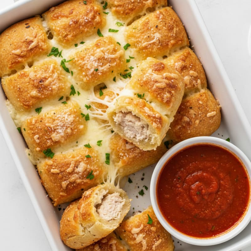 Cheesy Garlic Breadsticks with Marinara