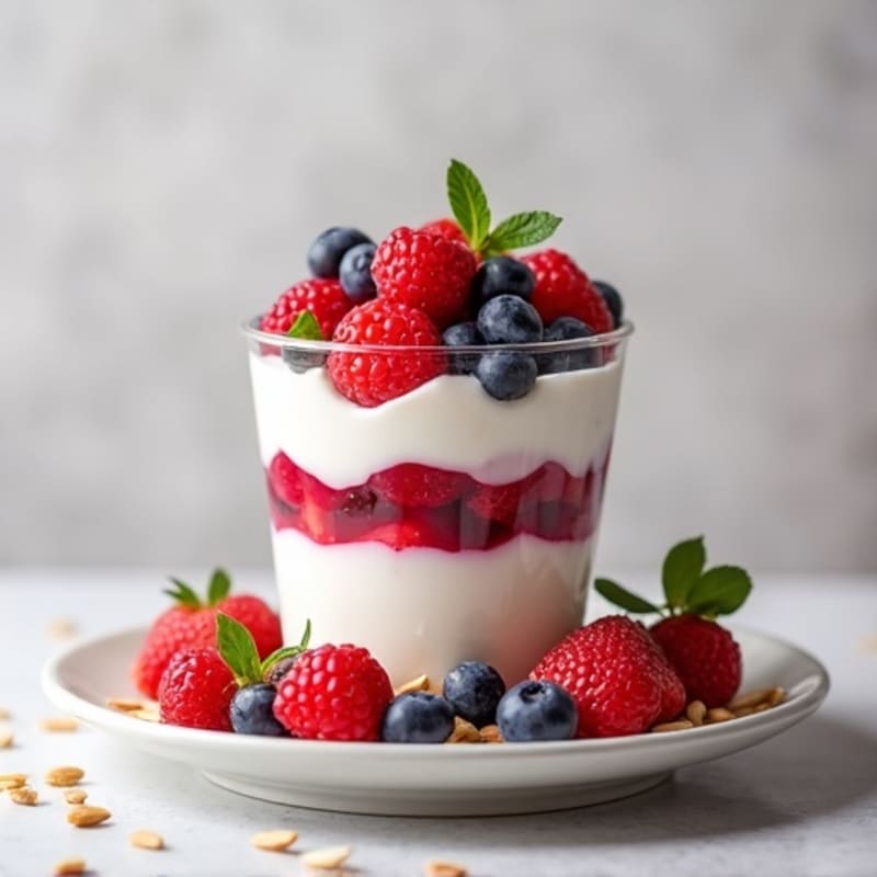 Creamy Greek Yogurt Protein Parfait with Berries