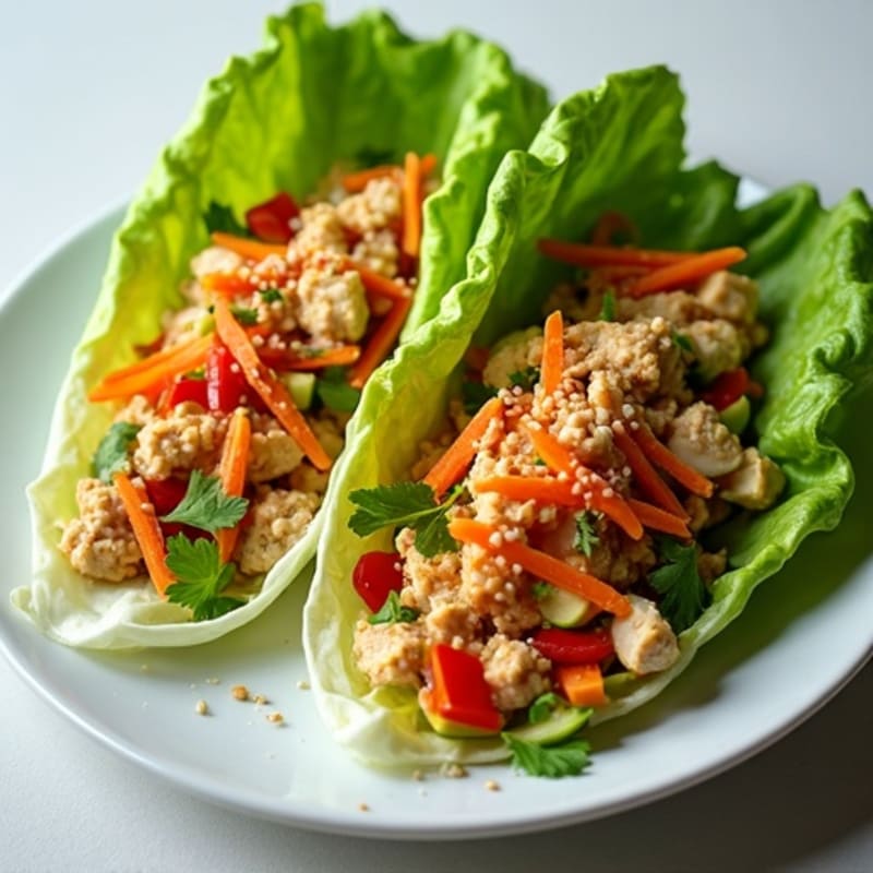 Spicy Tuna Crunchy Lettuce Wraps