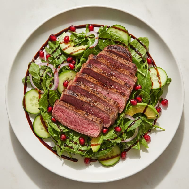 Pan-Seared Steak and Pomegranate Salad