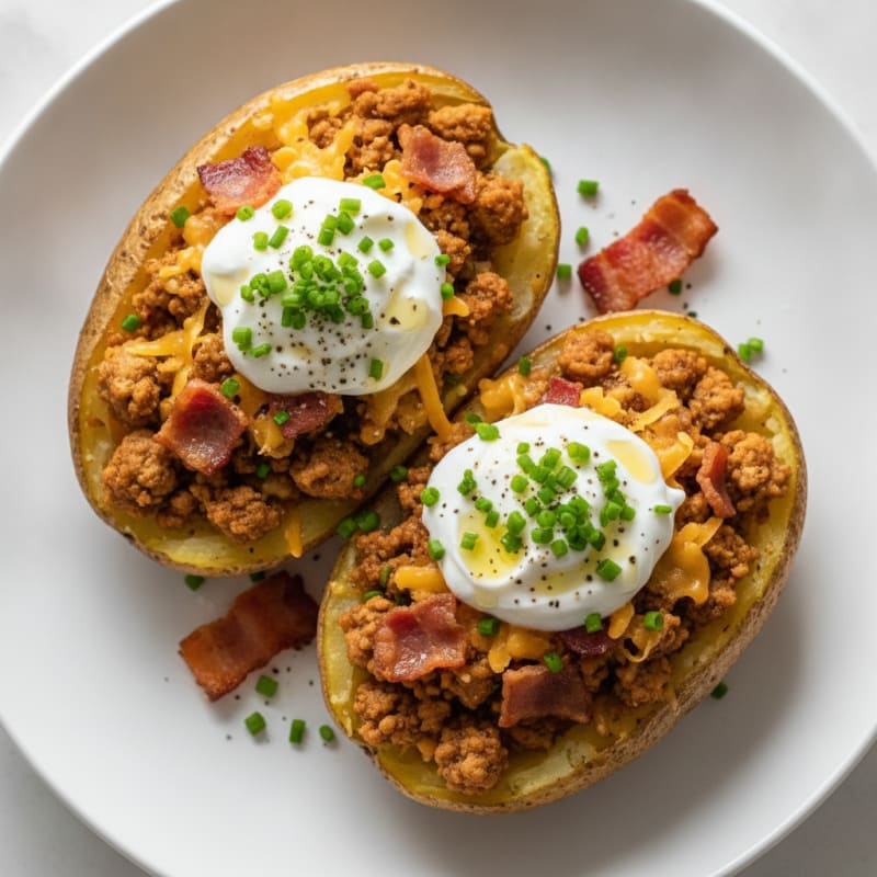 Loaded Baked Potatoes with Chives