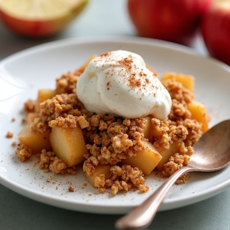 Cinnamon-Spiced Baked Apple Oat Crumble