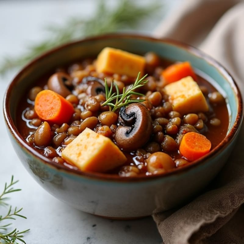 Hearty Vegan Mushroom Bourguignon