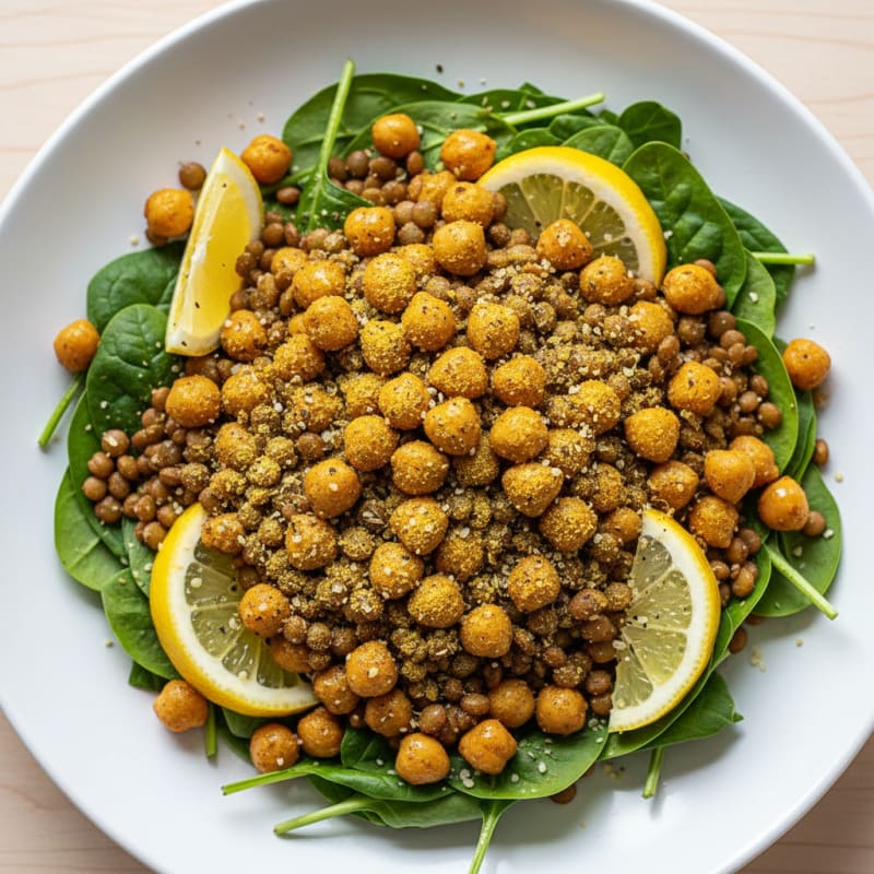 Lentil and Chickpea Power Bowl
