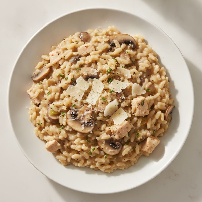 Creamy Mushroom Risotto with Parmesan