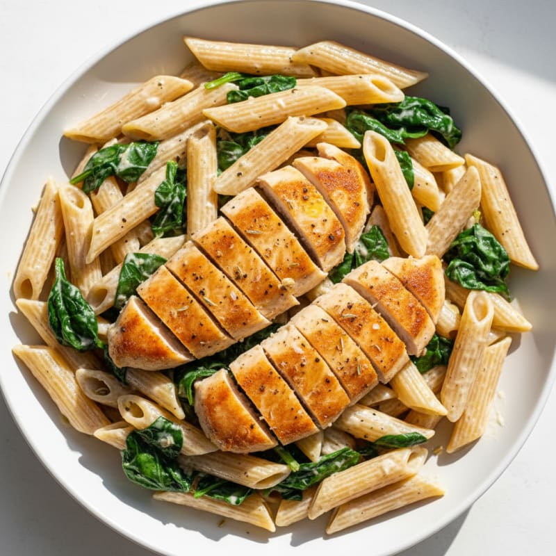 Garlic Parmesan Chicken Alfredo Pasta