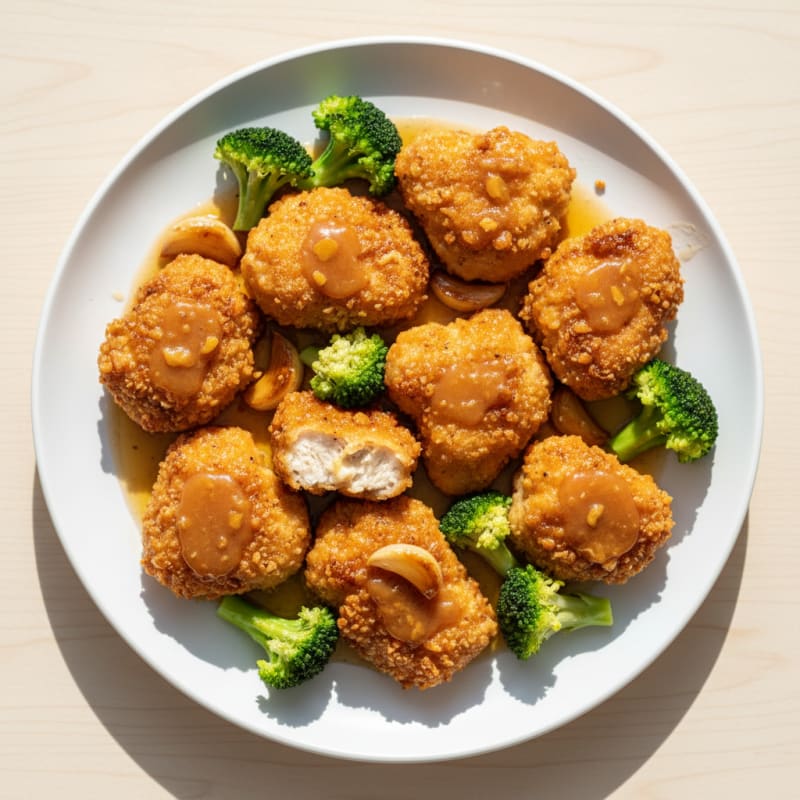 Crispy Honey-Garlic Chicken Nuggets