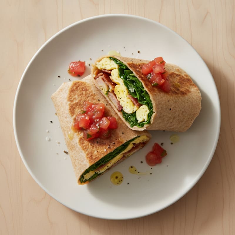 Turkey Bacon Egg Breakfast Burrito
